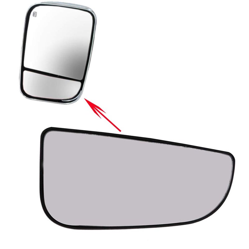 GSRECY For Dodge Ram 1500 2500 3500 2010-2020 Passenger Side Rearview Glass, Tow Mirror Spotter lower Glass With Holder (Right) - Image 2